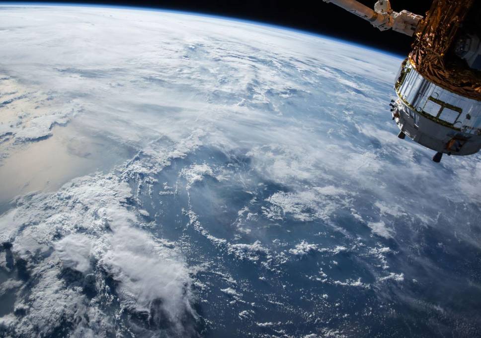 backyard cinema - space shuttle over planet earth