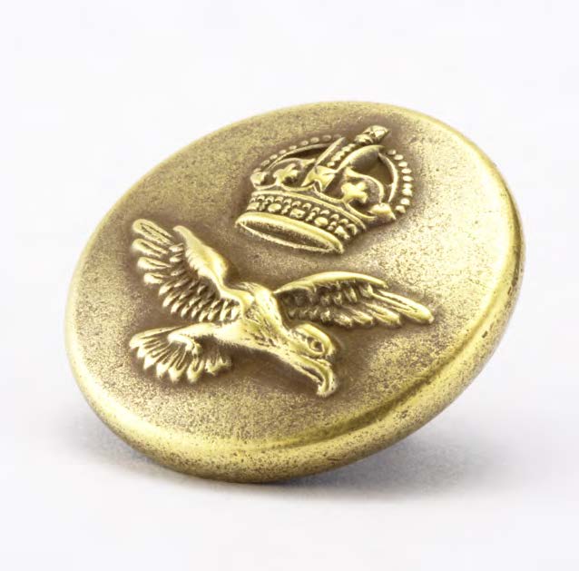 RAF gold tunic button found while mudlarking