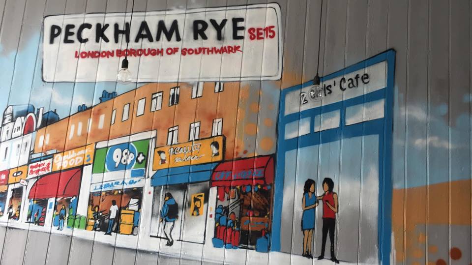 2 Girls' Cafe Peckham mural